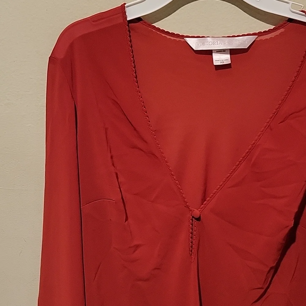 ❤️ VICTORIA'S SECRET SEXY LONG SLEEVED SHEER CHEMISE, XS - Picture 2 of 6